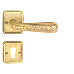 Victorian Mortise Door Handle & Lock On Rosette For Bungalows