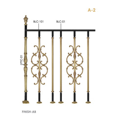 Luxury Cast Brass Solid Brass Staircase Railings & Cast Iron Balcony Baluster Manufacturer in India