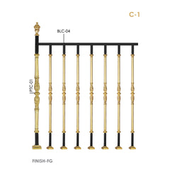 Classic Brass Staircase & Balcony Railing Handrail | Baluster in Cast offer Wrought Iron Mumbai Nagpur
