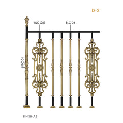 Antique Finish Brass Railings