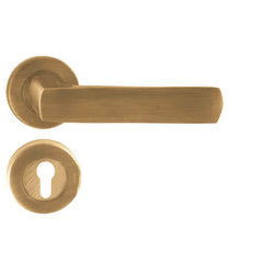 German Mortise Door Handle & Lock On Rosette For Villa