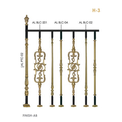 Patina Brass Railings