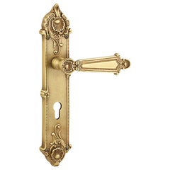 Antique Royal Door Handles On Plate for Hotels