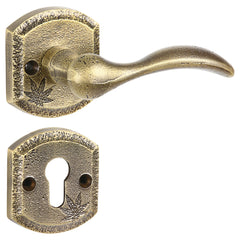 Beautiful Mortise Door Handle & Lock On Rosette For Villa
