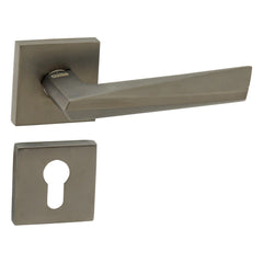 Straight Line Pull Handle & Lock For Glass Door, Wooden & Cabinets On Rosette and Plate For Villa