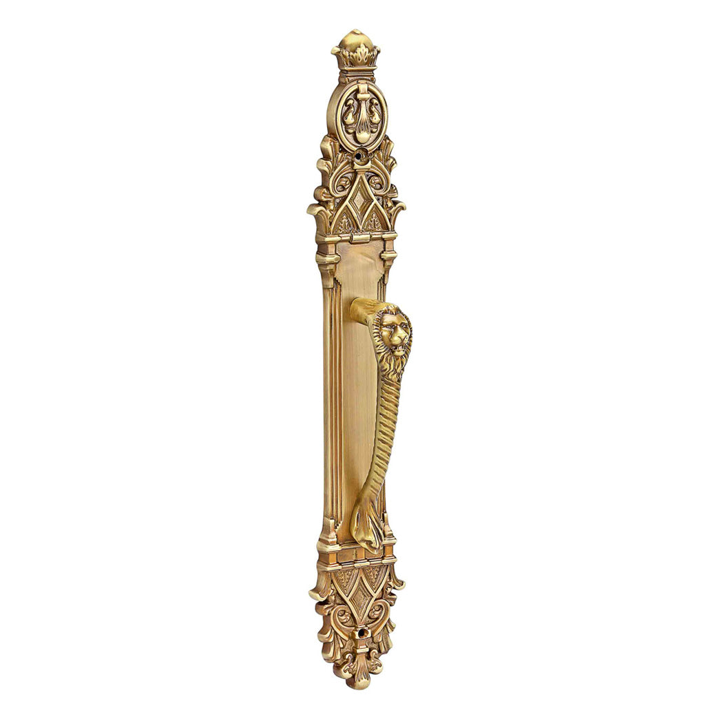French Front Door Pull Handle With Locks For Glass & Wooden Doors