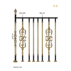 Elegant Brass Staircase Railings | Baluster Handrail of Wrought offer Cast Iron Chandigarh Delhi
