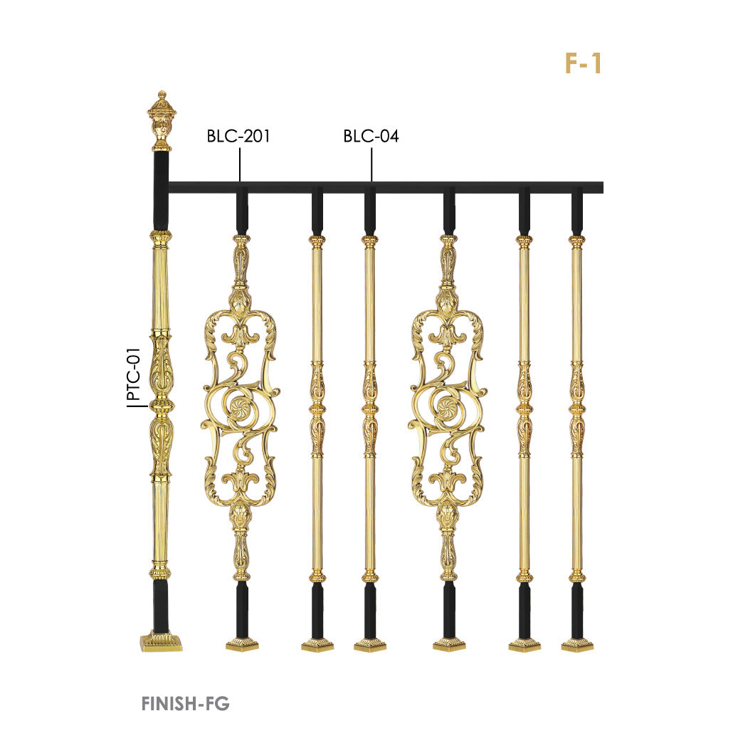 Gleaming Gold Railings