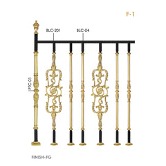Gleaming Gold Railings