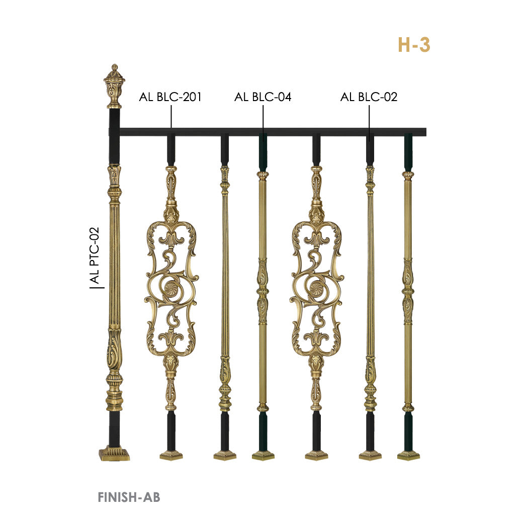 Patina Brass Railings