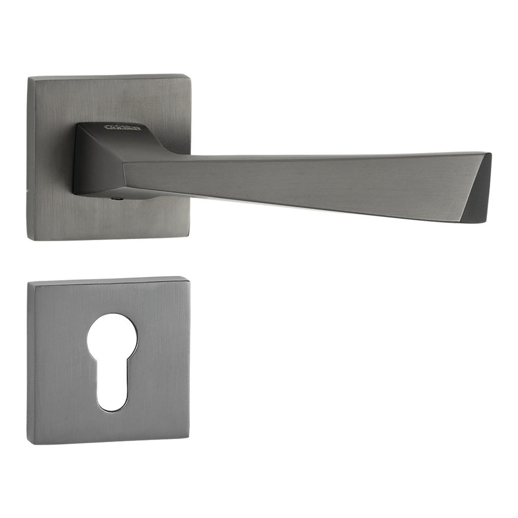 Fusion Mortise Door Handle & Lock On Rosette For Hotels