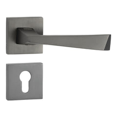 Fusion Mortise Door Handle & Lock On Rosette For Hotels