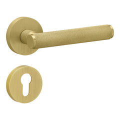 MAZE CROSS-R Brass Door Handles