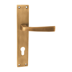 German Mortise Door Handle & Lock On Plate For Apartments